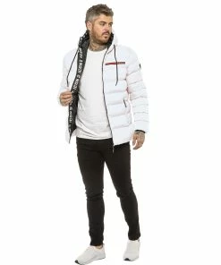 ICON 2 By Enzo Mens Puffer Jacket - White -Cheap Enzo Sales Shop ef26146362bc4f50b0417335e3a7d809