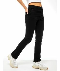 Enzo Womens Straight Denim Jeans - Black -Cheap Enzo Sales Shop f51b8b92f14b428ea76d69115161f13f