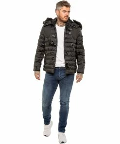 ICON 2 By Enzo Mens Puffer Jacket - Black -Cheap Enzo Sales Shop f7566fbd822a4e84ad0791faeaee416d