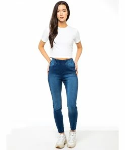 Enzo Womens Skinny Jeggings - Blue