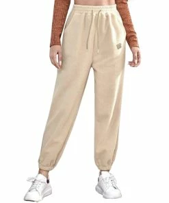 Ladies Oversized Joggers| Enzo Designer Womenswear - Beige