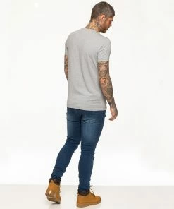 Mens T-Shirt | Enzo Designer Menswear - Grey -Cheap Enzo Sales Shop fa2c74e0b571425fbb3b03c106e981ba