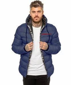 ICON 2 By Enzo Mens Puffer Jacket - Navy