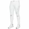 Enzo Mens Skinny Ripped Jeans - White