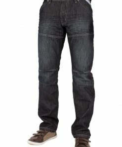 Enzo Men's Dark Wash Straight Fit Denim Jeans EZ244 - Blue