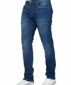 Enzo Men's Slim Stretch Denim Jeans - Blue