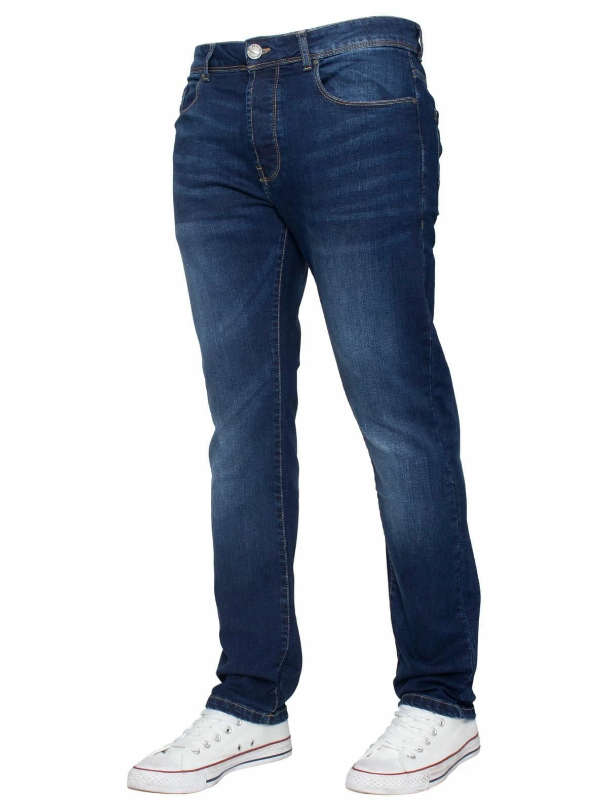 Enzo Men's Slim Stretch Denim Jeans - Blue 3 Enzo Men's Slim Stretch Denim Jeans - Blue