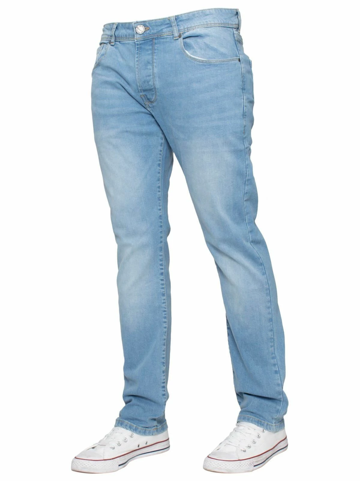 Enzo Men's Slim Stretch Denim Jeans - Blue 3 Enzo Men's Slim Stretch Denim Jeans - Blue