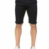 Enzo Men's Slim Fit Stretch Chino Shorts - Navy