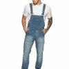 Enzo Men's Blue Denim Overall Dungarees