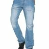 Enzo Men's Straight Fit Denim Jeans EZ243 Bleach - Blue -Cheap Enzo Sales Shop official enzo mens designer jeans enzo 0675 1